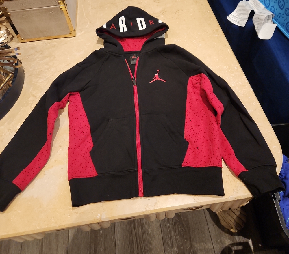 Jordan Black & Red Full-Zip Hoodie Jacket